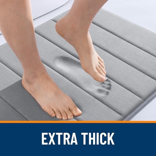 OLANLY Memory Foam Large Bath Mat 40x24, Super Soft Absorbent Bathroom Rugs - Image 6