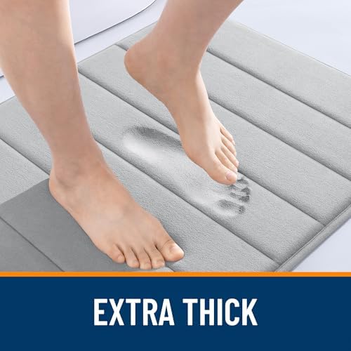 OLANLY Memory Foam Bath Mat 32x20, Super Soft and Absorbent Bathroom Rugs - Image 6