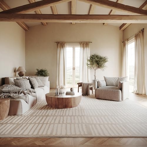 nuLOOM Kailani Cream/Grey Abstract Washable Area Rug by nuLOOM