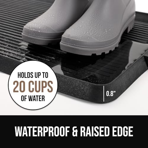 GORILLA GRIP Boot Tray for Shoes, Natural Rubber Door Mat, 32x16 Black - Image 5