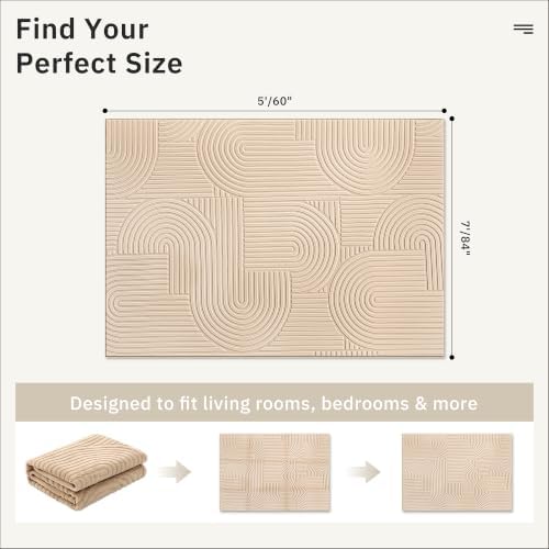 Soalmost 5x7 Washable Area Rug - Image 2