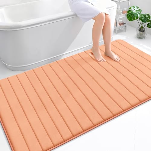OLANLY Memory Foam Large Bath Mat 70x46, Super Soft Absorbent Bathroom Rugs by OLANLY