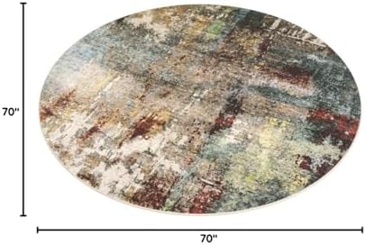 Lahome Modern Abstract Round Rug 6ft - Image 2