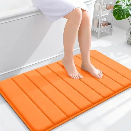 OLANLY Memory Foam Bath Mat 35x24, Super Soft and Absorbent Bathroom Rugs by OLANLY