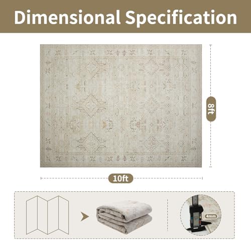 8x10 Washable Area Rugs for Living Room, Dining Room - Image 2
