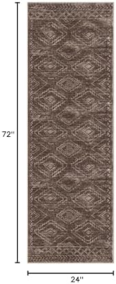 KILOCOCO Washable Runner Rug 2x6 ft Hallway Runners, Chocolate Brown - Image 2