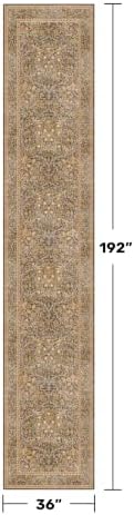 Brown Washable 3x16 Extra Long Runner Rug - Image 2