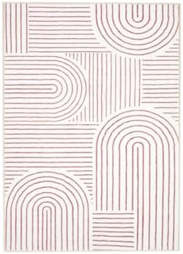 Lahome Abstract Pink and White Rugs - Image 7