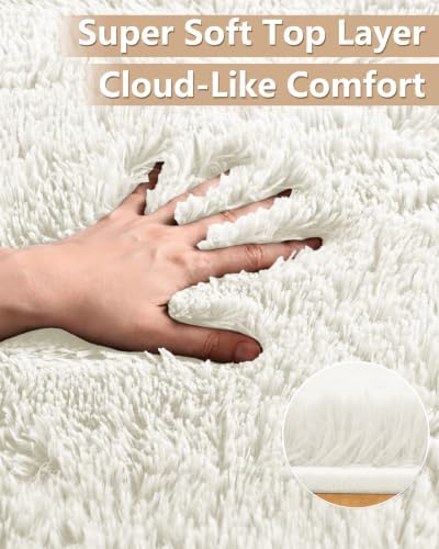 Smiry Area Rugs for Living Room Bedroom 2x8 ft, Fluffy Washable Carpet - Image 2