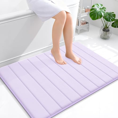 OLANLY Memory Foam Large Bath Mat 40x32, Super Soft Absorbent Bathroom Rugs by OLANLY