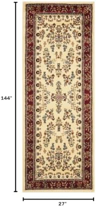 SAFAVIEH Lyndhurst Runner Rug 2'3"x12', Traditional Ivory & Red LNH331A - Image 2