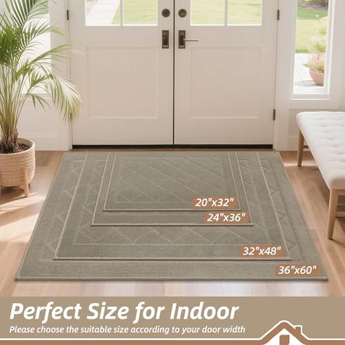 BEQHAUSE Dirt Trapper Door Mat 24" x 36", Doormat Non-Slip - Image 2