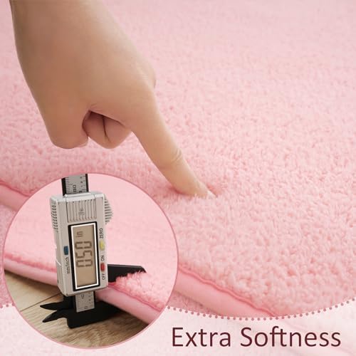 BENRON Soft Rugs for Living Room 4x6 Pink, Minimalist Area Rug for Bedroom - Image 6