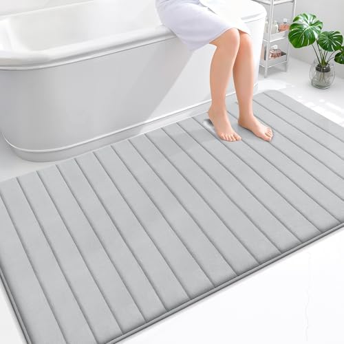 OLANLY Memory Foam Large Bath Mat 70x46, Super Soft Absorbent Bathroom Rugs by OLANLY