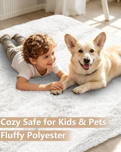 Smiry Area Rugs for Living Room Bedroom 5x7 ft, Fluffy Washable Carpet - Image 3