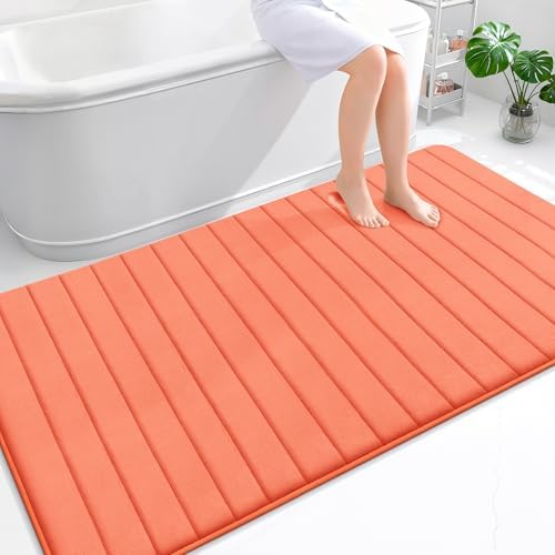 OLANLY Memory Foam Large Bath Mat 70x46, Super Soft Absorbent Bathroom Rugs by OLANLY