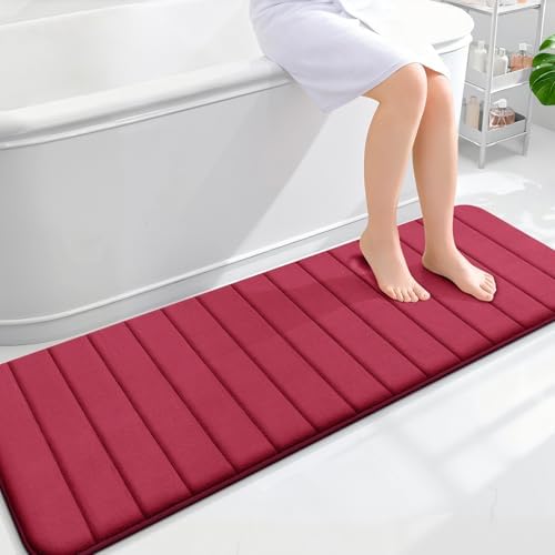 OLANLY Memory Foam Long Bathroom Rugs Runner 59x20, Super Soft Absorbent by OLANLY