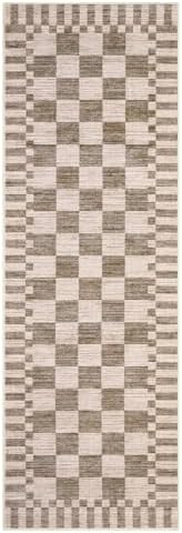 GarveeHome 2.5x10 Brown Checkered Kitchen Runner Rug - Image 5