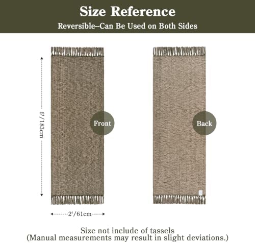 Collive Boho Kitchen Runner Rug 2' x 6', Modern Farmhouse Bathroom Mat - Image 2