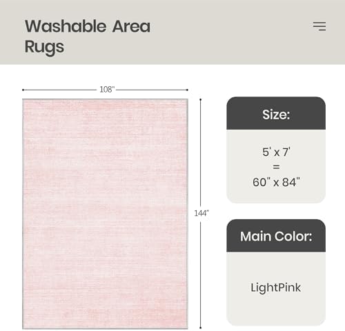 Valenrug Washable Rugs 5x7, Large Area Rugs - Image 2