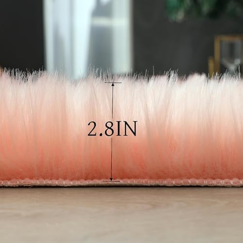 linmopm Faux Fur Sheepskin Rug, 2x6 ft Runner - Image 5