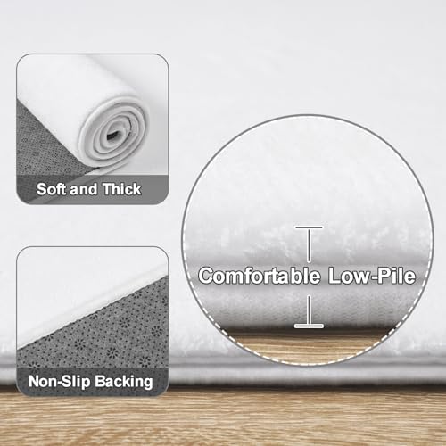Amearea White Round Area Rugs 5ft Circle Rugs - Image 3