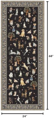 Black Hallway Runner Rug 2x5 for Bedroom Kitchen - Image 2