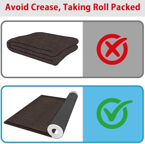GOYLSER Kitchen Runners Non Skid Washable 6ft, Jute Long Hallway Runner Rugs - Image 3
