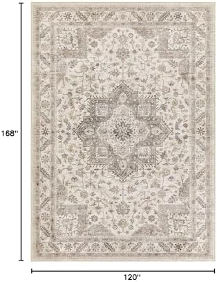 cotiled 10x14 Area Rug for Living Room, Traditional, Light Brown - Image 2