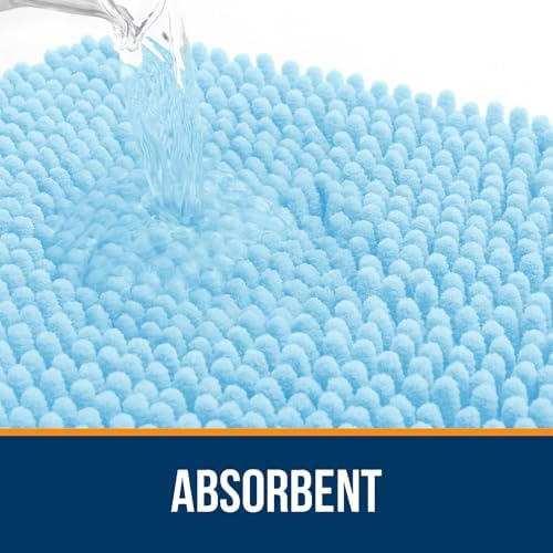 OLANLY Small Bathroom Rugs 24x16, Extra Soft Absorbent Chenille Bath Rugs - Image 4