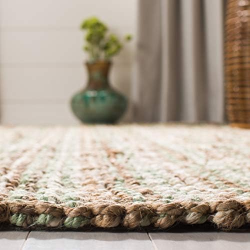 SAFAVIEH Natural Fiber Runner Rug 2'6"x6', Jute Knotted Sage NF447S - Image 3