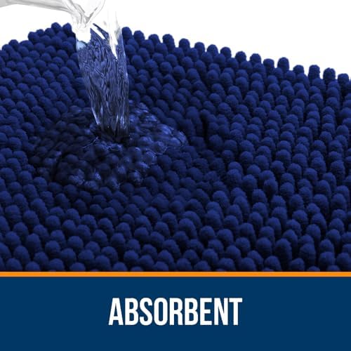 OLANLY Toilet Rugs U-Shaped 24x20, Soft Absorbent Chenille Contour Rugs - Image 4