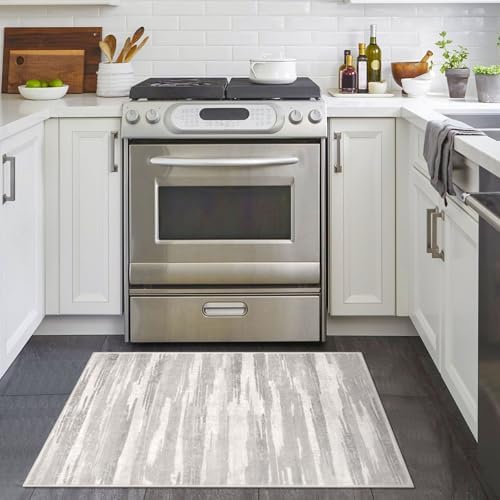 Lansny Abstract 2x3 Area Rug Small Washable Entryway Rug Non Slip Door Mat - Image 2