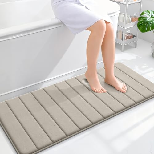 OLANLY Memory Foam Long Bathroom Rugs Runner 47x20, Super Soft Absorbent by OLANLY