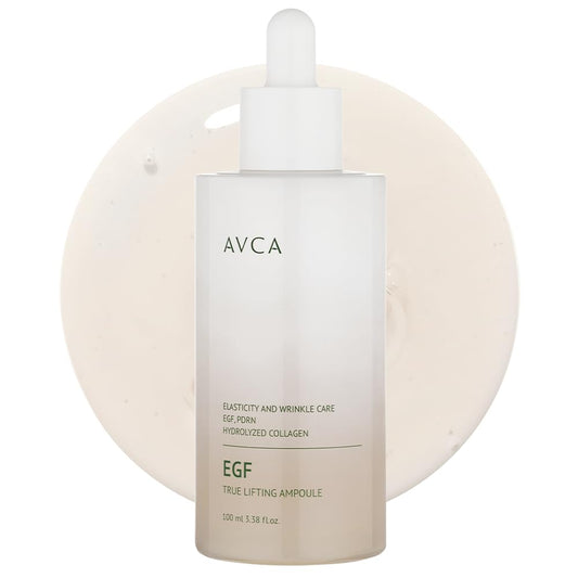 AVCA EGF & PDRN Firming Serum 3.38oz - Korean Skin care, with Peptides for Smooth and Supple Skin