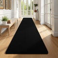 Runner Rug for Hallway, 2x10 Black Washable Non Slip Runner Rug by Unknown
