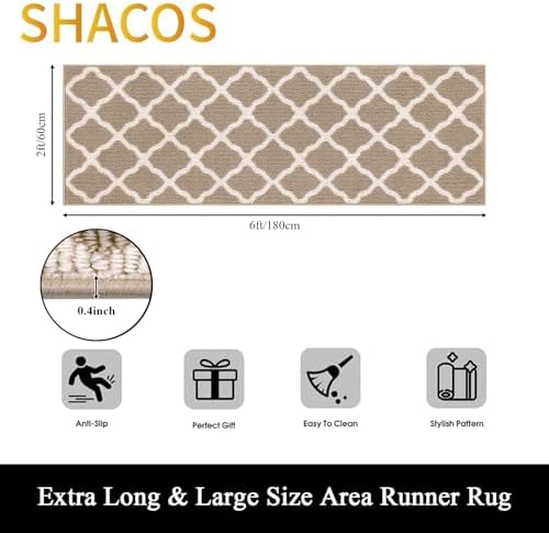 SHACOS Hallway Runner Rugs 2x6 ft Rug Runner - Image 2