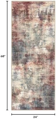 IOHOUZE Abstract Runner Rug 2x5 Ft Washable Runners - Image 2