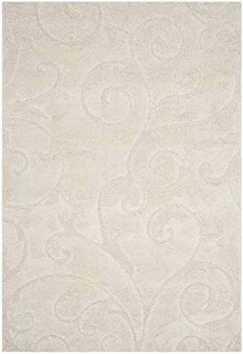 SAFAVIEH Florida Shag Rug 5'3"x7'6", Soft Plush Cream SG455-1111 - Image 3