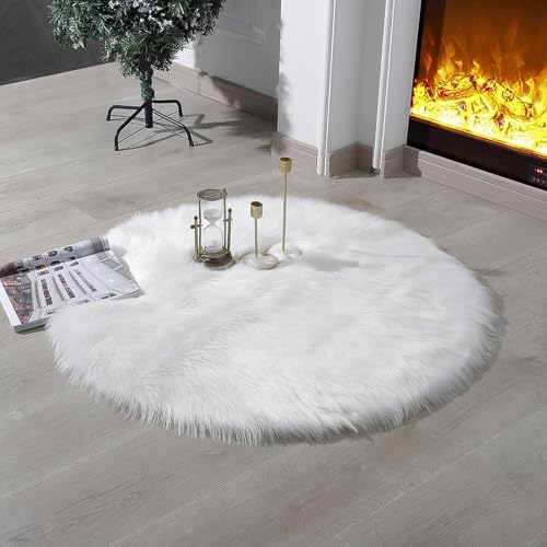linmopm Faux Fur Sheepskin Rug, 3x3 ft by Limopmfauxfurproducts