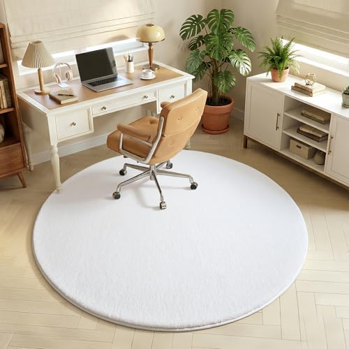 Amearea White Round Area Rugs 5ft Circle Rugs - Image 7