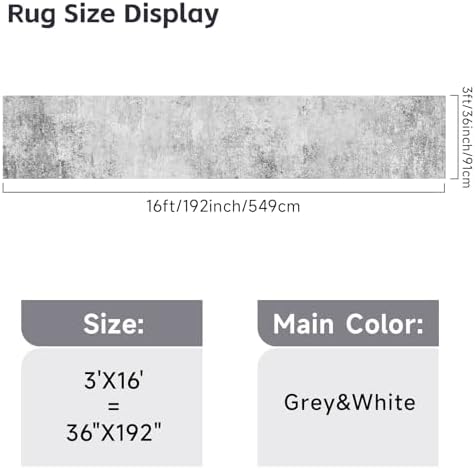 Washable 3x16 Hallway Runner Rug: Non Slip Indoor Runner - Image 2