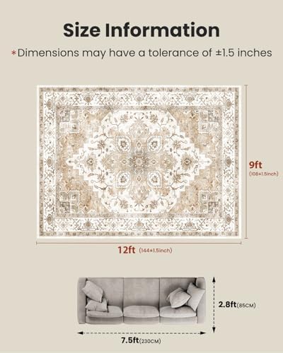 Amada Large 9x12 Washable Area Rug - Image 2