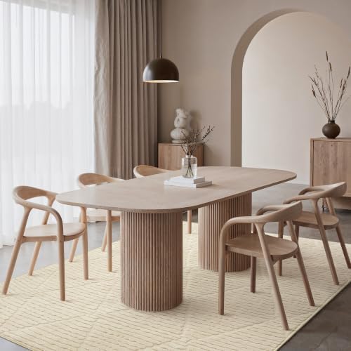 GENIMO Beige Rug 5x7 Washable Area Rugs - Image 4