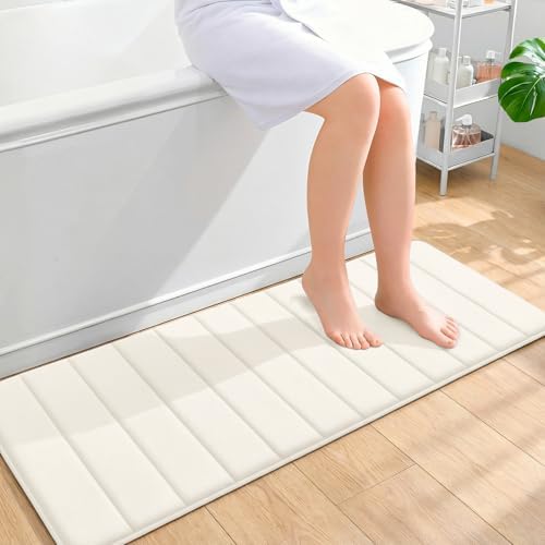 OLANLY Memory Foam Long Bathroom Rugs Runner 47x17, Super Soft Absorbent by OLANLY