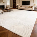 Beige Boho 8x10 Solid Color Area Rugs, Washable Rugs by SWGRTCarpet