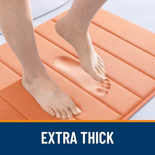 OLANLY Memory Foam Large Bath Mat 59x34, Super Soft Absorbent Bathroom Rugs - Image 6
