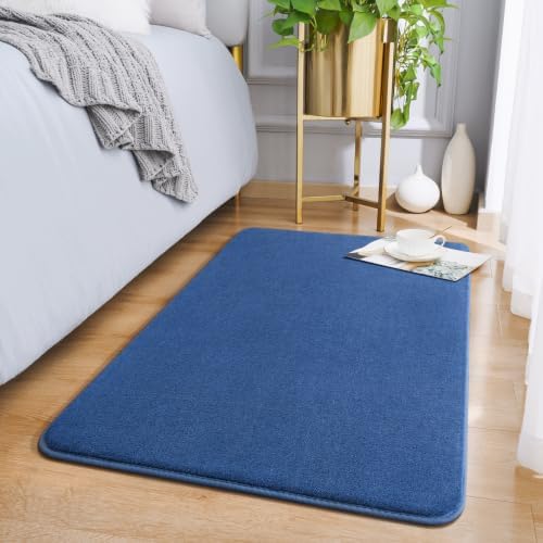 Amearea Modern Washable Runner Rugs, 2x3 Feet Blue Bedroom Runner Rug by AmeareaDirect