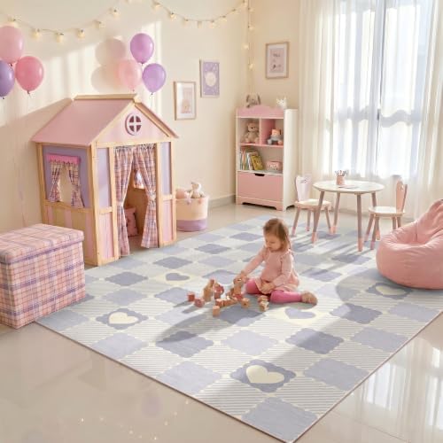 Checkered 5x7 Washable Non-Slip Area Rugs - Image 3