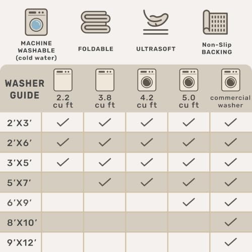 Hazo Haus Washable Neutral Farmhouse Living Room Rug, 4x6 Area Rugs - Image 6